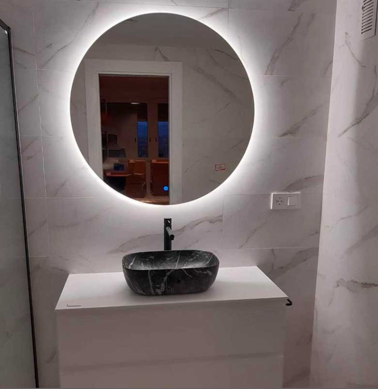 Espejo Redondo con Luz Led de 60 cm Diametro